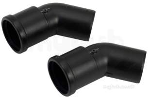 Worcester Domestic Gas Boilers -  7716191089 Black Plume Elbow 45 Deg 2 Pack