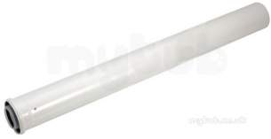 Worcester Domestic Gas Boilers -  7716191172 White Flue Extension 60/100mm 2 M