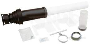 Worcester Domestic Gas Boilers -  7716191156 Black/white Vertical Flue Kit 60/100mm