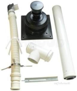 Worcester Domestic Gas Boilers -  7716191159 Black/white Flue Kit Flexible 80mm 12 M