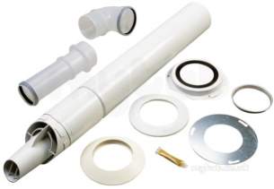 Worcester Domestic Gas Boilers -  7719002434 White Greenstar Highflow Standard Flue Kit