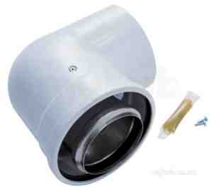 Worcester Oil Boilers -  7716190034 White Oilfit 80 /125 Elbow 90 Deg