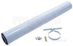 Worcester Oil Boilers -  7716190033 White Oilfit 80 /125 Flue Extension 1 M