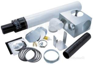 Worcester Oil Boilers -  7716190043 White Oilfit 100 /150 Standard Rs Flue Kit