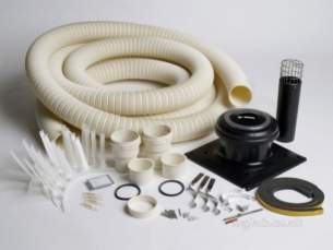 Worcester Oil Boilers -  7716190076 Black/white Oilfit Flexible Flue Kit 100mm 8 M