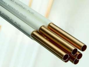 Copper Tube Table Z kuterlite and Chrome -  White Kuterlex Plus 6 Meter White Plastic Coated Copper Tube 22mmx0.9mm