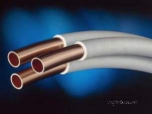 Copper Coils -  Minibore 25 Metre White Pvc Coated Bore Copper Coil 10mmx0.7mm