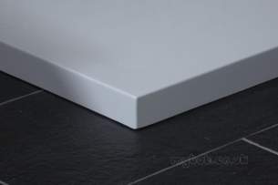 Just Trays Jt40 Slimline Shower Trays -  700 X 450 Geo Basin Infinity Plate White