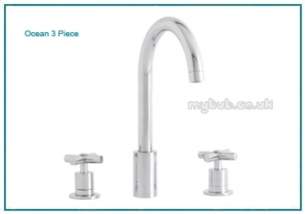 Astracast Brassware -  Ocean Tp0751 3-piece Contemporary Tap Bs