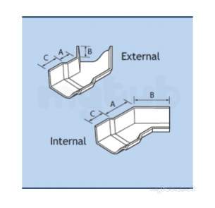 Alumasc Rainwater Products -  Plain 4.5 Inch X 135d Ogee Angle Ext Og2/50