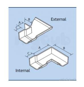 Alumasc Rainwater Products -  Ppc 4.5 Inch X90d Ogee Angle External Og2/48