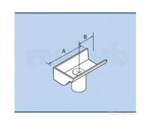 Alumasc Rainwater Products -  Pln 4.5x2.5 Inch Ogee O/let S End Spgt Og2/54