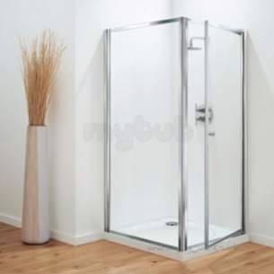 Coram Shower Enclosures and Bath Screens -  Coram Optima 800mm Pvot Door Ch/cl Door Only