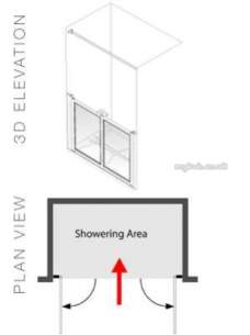 Akw Level Access Showering -  Akw Option M 900 High Screen Set X 1350