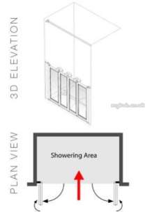 Akw Level Access Showering -  Akw Option N 900 High Screen Set X 1500
