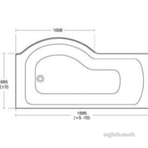 Ideal Standard Sottini Baths and Panels -  Ideal Standard Oracle E6941 1700 X 900 X 700mm Left Hand Bath Wh