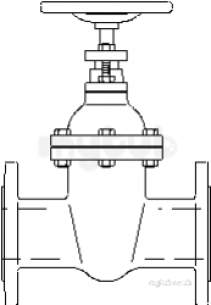 Oventrop Industrial Valves and Actuators -  Castiron Gate Valve Planged Pn16 Dn300