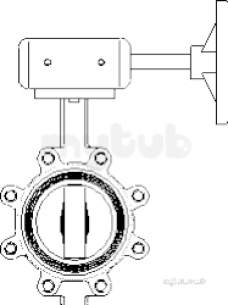 Oventrop Industrial Valves and Actuators -  Butterfly Valves Lugged Pattern Dn50