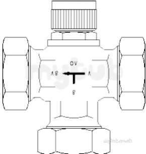 Oventrop Industrial Valves and Actuators -  Oventrop Tri-m3way Mixing Valves