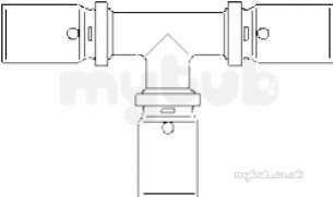 Oventrop Industrial Valves and Actuators -  Oventrop Press Tee 16 X 16 X 16mm