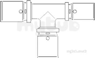 Oventrop Industrial Valves and Actuators -  Oventrop Press Tee 26 X 20 X 20mm