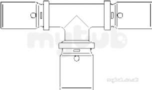 Oventrop Industrial Valves and Actuators -  Oventrop Press Tee 26 X 32 X 26mm