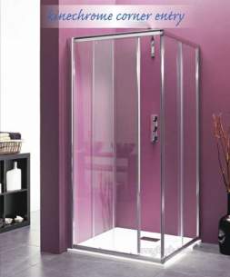 Saniflo Shower Cubicles -  Kinechrome 800 X 800mm Corner Entry
