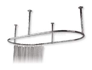 Myson Towel Warmers -  Myson Pecos Cr5 60 Inch X28 Inch Curtain Rail In Chrome Plated Cr5c1