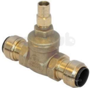 Pegler Push and Press General Valves -  Pegler Pt1068ls Push Brass Gate Valve 15