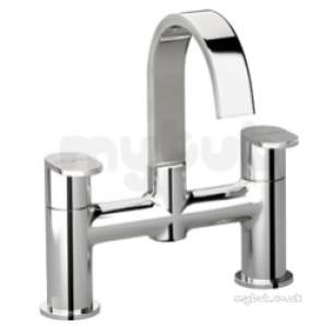Pegler Luxury Bathroom Brassware -  Strata Blade 4k6059 Two Tap Holes Bath Filler