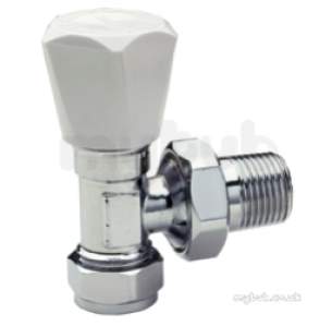 Pegler Bulldog TrvS and Manual Valves -  Jazz 1/2x15mm Chrome Plated Angle Radiator Valve