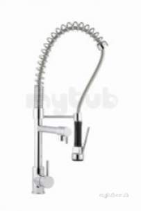 Pegler Luxury Kitchen Brassware -  Galiceno Semi Pro Mono Sink Mixer/spray Cp