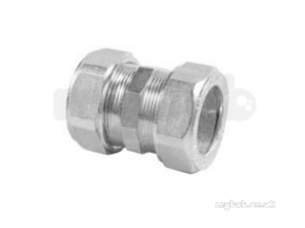 Kuterlite 600 Range Compression Fittings -  Kuterlite 610cp Chrome Plated 28mm Str Coupling