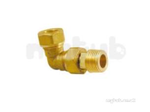 Kuterlite 600 Range Compression Fittings -  Kuterlite 614 15mm X 1/2 Inch Bent Union Brass