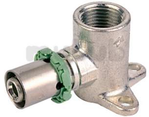 Henco Mlcp Multilayer Pipe System -  Henco Brass Sm15 Backplate Elbow 14x1/2
