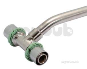 Henco Mlcp Multilayer Pipe System -  Henco Brass Sm24sb Long Br Str Tee 20x15
