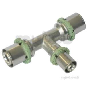 Henco Mlcp Multilayer Pipe System -  Henco Brass Sm25 Rb Tee 32x32x26