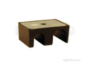 Yorkshire Lever Check and Appliance Valves -  Yorks 22/15mm Double Pipe Joist Clip