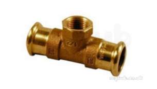 Yorkshire Pressfit Fittings -  S30 54mm X 1/2 Inch Fi Xpress Fem Brnch Tee