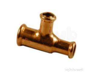 Yorkshire Pressfit Fittings -  S27 22mm X 15mm X 15mm Xpress R/tee B/e