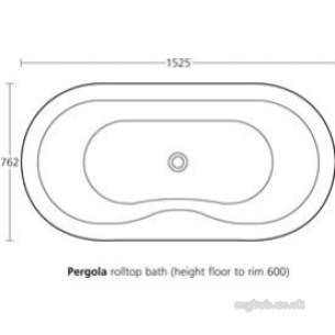 Ideal Standard Sottini Baths and Panels -  Ideal Standard Pergola E5661 No Tap Holes Roll Top Bath White