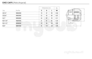 Philmac 3g -  Philmac 3g Metric/imperial End Cap 9049 32-1