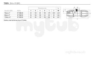 Philmac Polygrip P -  Philmac Tee Pxf 90mm X 3 7498