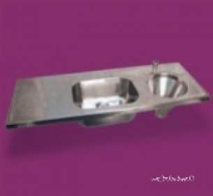 Pland Commercial Stainless Steel -  Pland 1600mm Combi S/hopper Rhd Back Entry Ss