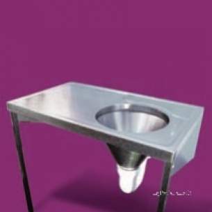 Pland Commercial Stainless Steel -  Pland 1000mm Slop Hopper Lhd T/i 110 O/let Ss