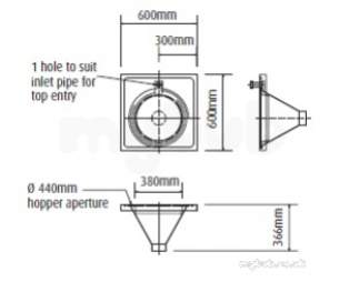 Pland Catering Sinks and Stands -  Pland Slop Hopper Left Hand Cantilever Bracket