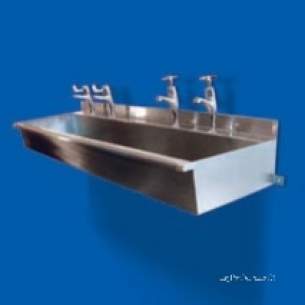 Pland Catering Sinks and Stands -  Pland 1220mm Wash Trough C/w Tap Land Ss