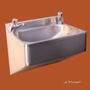 Pland Catering Sinks and Stands -  Pland Face Fixing Security W/basin C/w Waste Ss