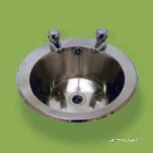 Pland Catering Sinks and Stands -  Pland Wb312515 Two Tap Holes Inset Bowl C/w Waste