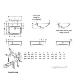 Armitage Shanks Commercial Sanitaryware -  Armitage Shanks Portman 21 Basin 50 White Nchn Cth No Logo S247001